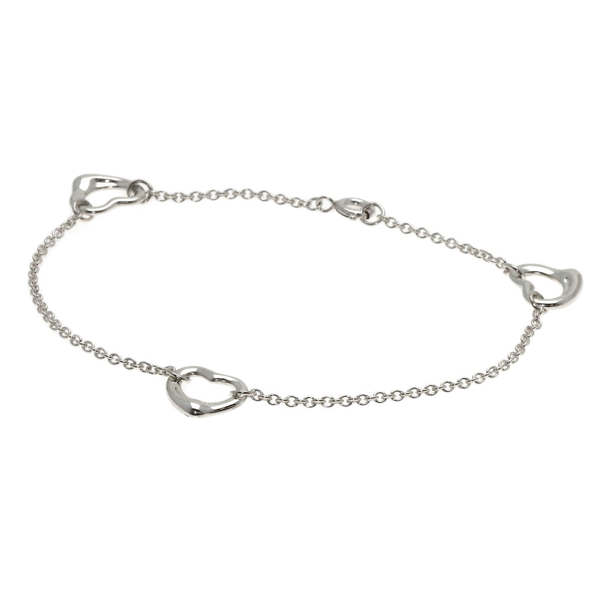 TIFFANY&Co. Open heart 3P Bracelet Silver Ladies [Used]