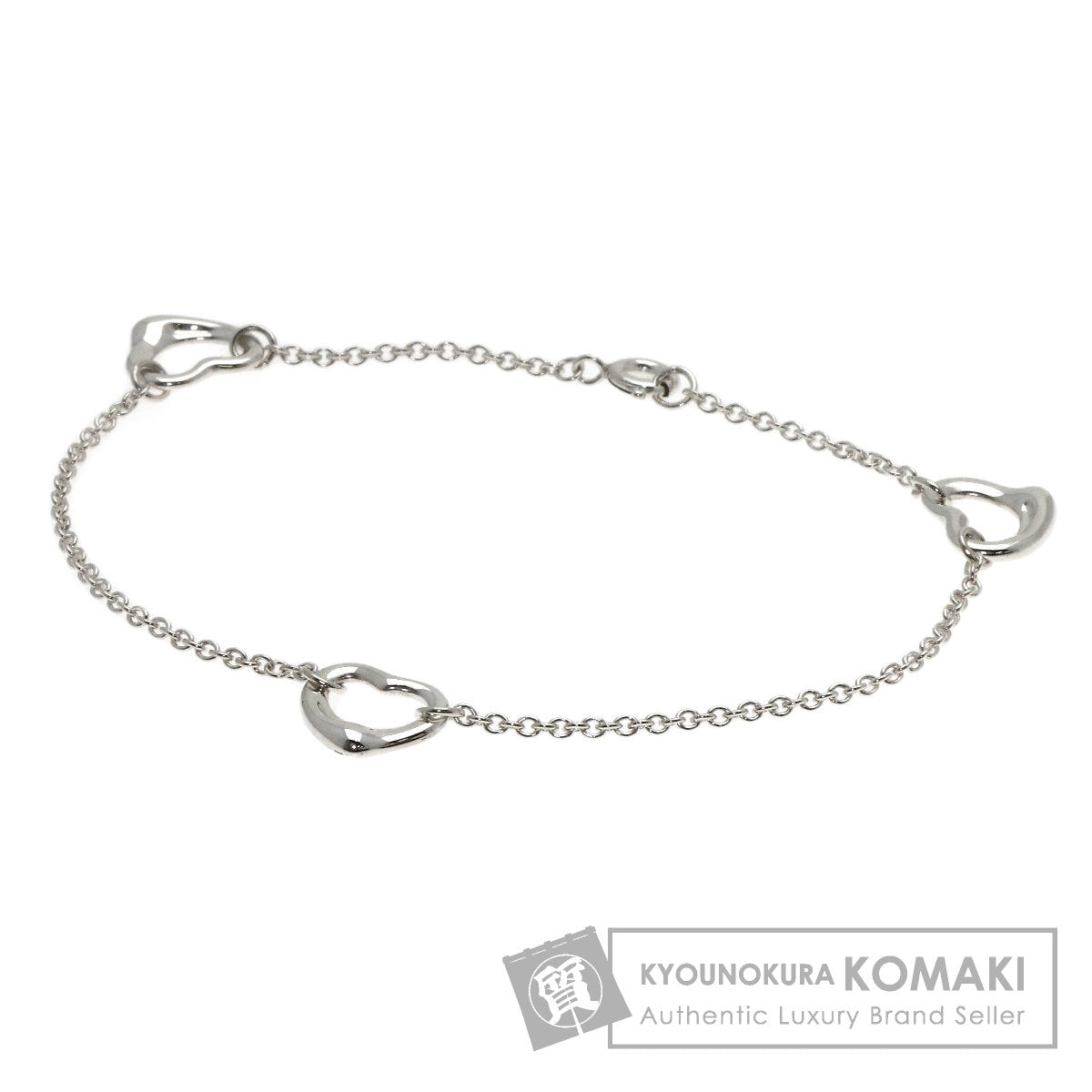 TIFFANY&Co. Open heart 3P Bracelet Silver Ladies [Used]