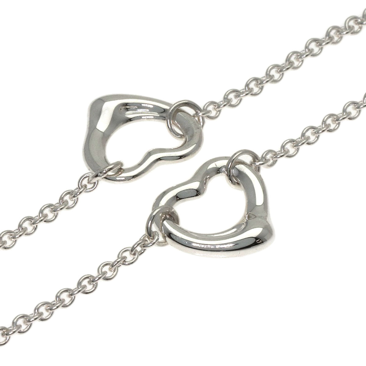 TIFFANY&Co. Open heart 3P Bracelet Silver Ladies [Used]