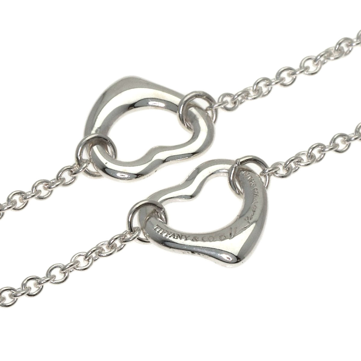 TIFFANY&Co. Open heart 3P Bracelet Silver Ladies [Used]