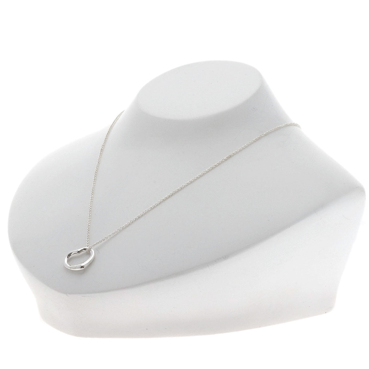 TIFFANY&Co. Open heart Necklace Silver Ladies [Used]