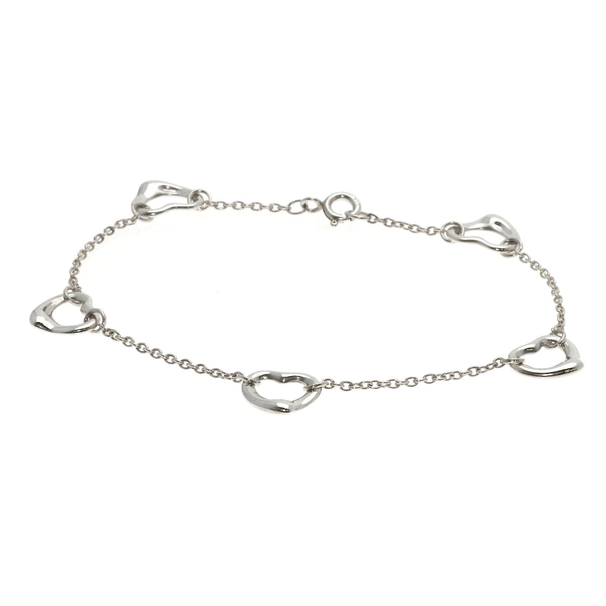 TIFFANY&Co. 5P open heart Bracelet Silver Ladies [Used]