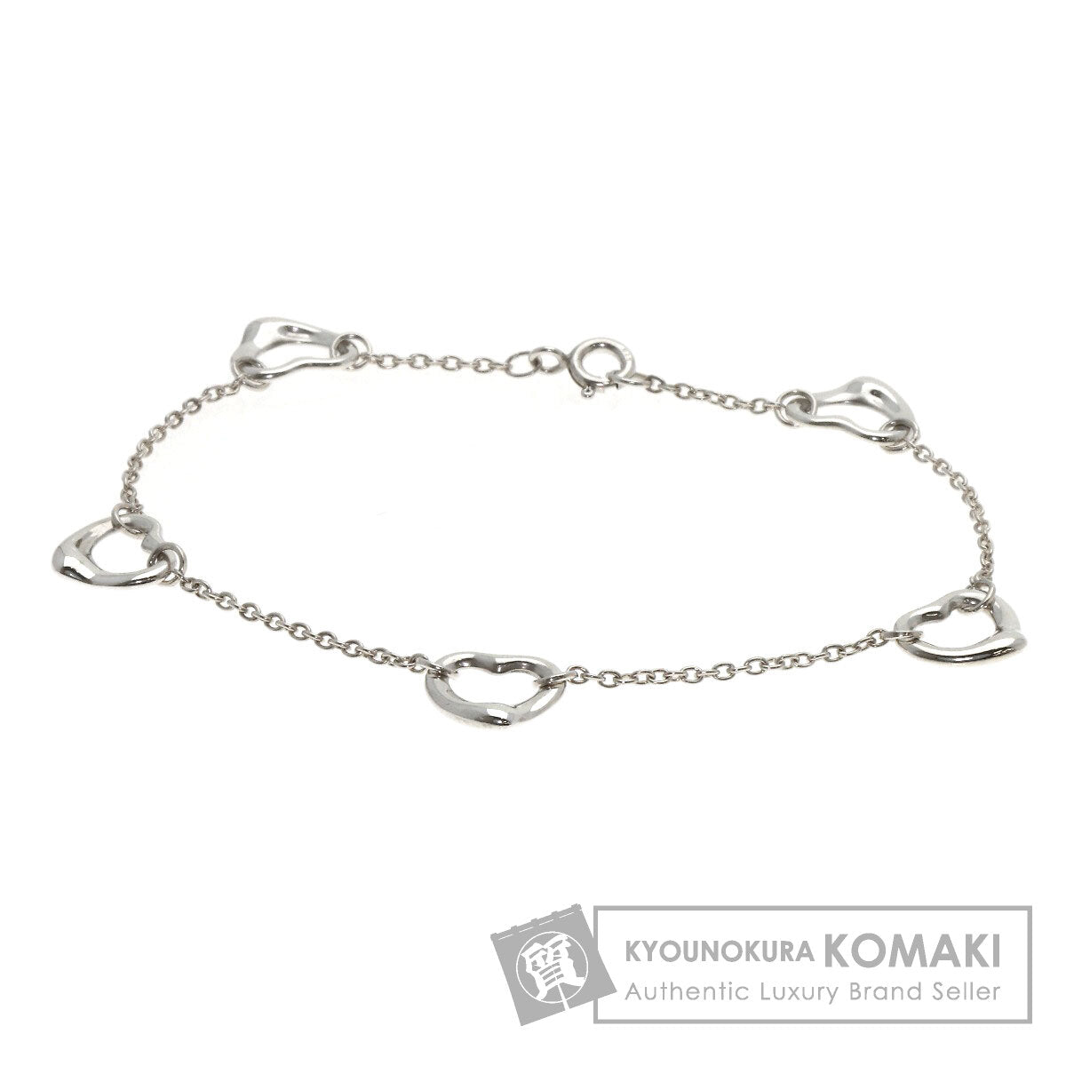 TIFFANY&Co. 5P open heart Bracelet Silver Ladies [Used]