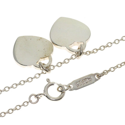 TIFFANY&Co. Double Heart Enamel Necklace Silver Ladies [Used]