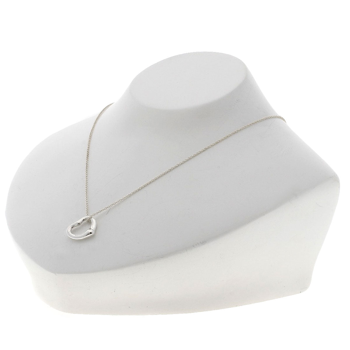 TIFFANY&Co. Open heart Necklace Silver Ladies [Used]
