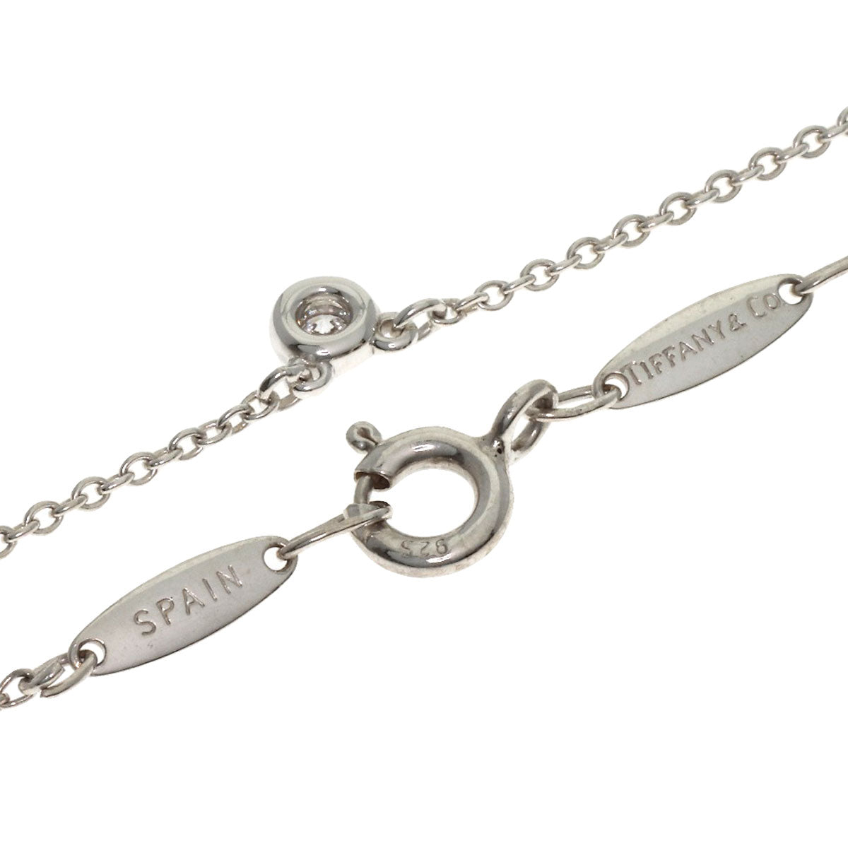 TIFFANY&Co. By The Yard 1P Diamond Necklace Silver Ladies [Used]
