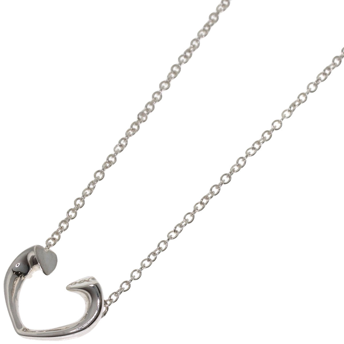 TIFFANY&Co. Heart motif Necklace Silver Ladies [Used]