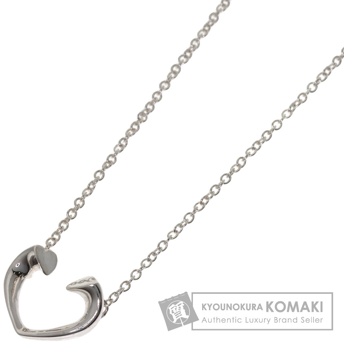 TIFFANY&Co. Heart motif Necklace Silver Ladies [Used]