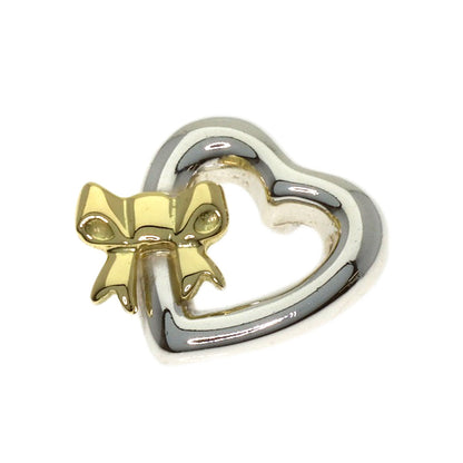 TIFFANY&Co. Heart ribbon Pendant top Silver 18K Yellow GoldLadies [Used]