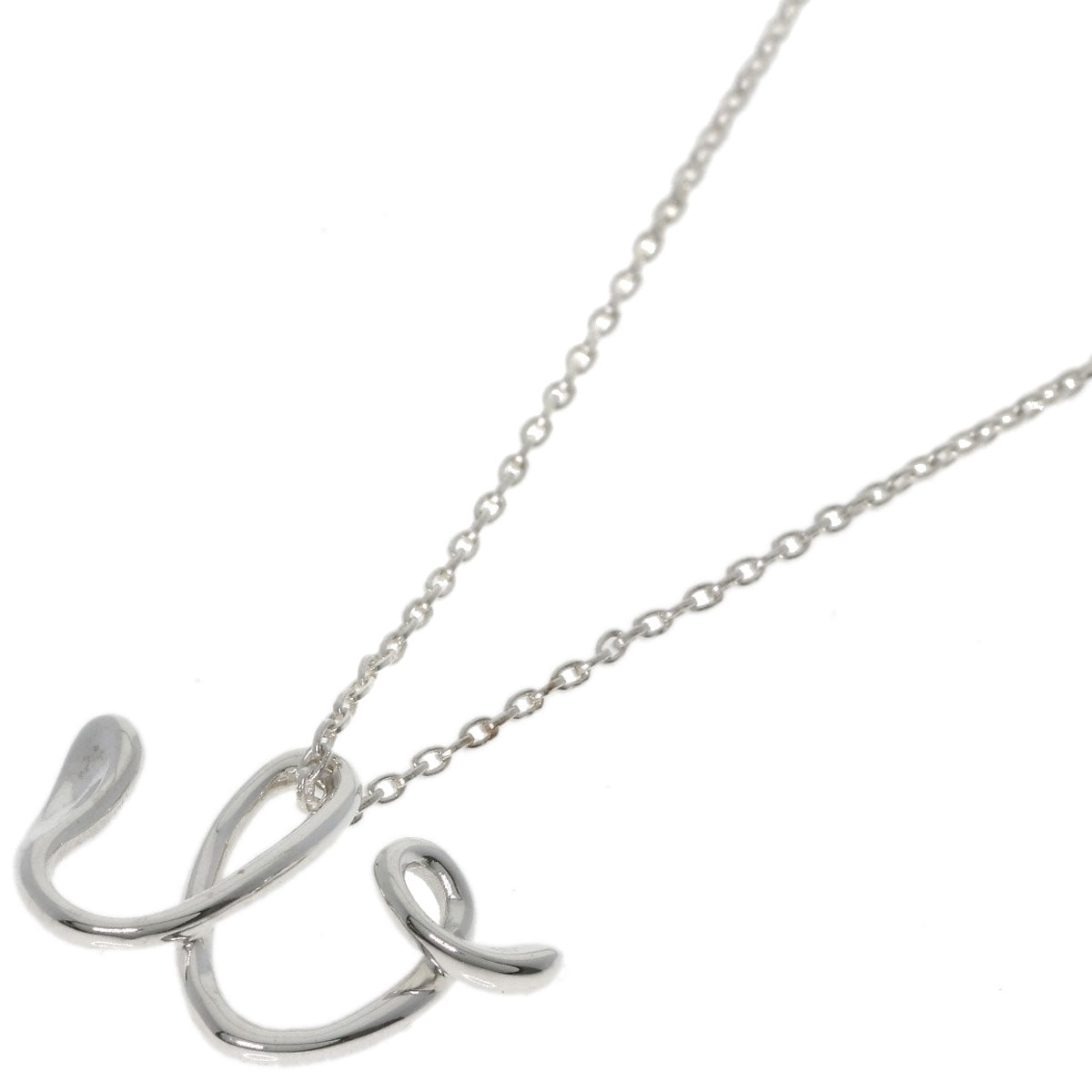 TIFFANY&Co. Initials W Necklace Silver Ladies [Used]