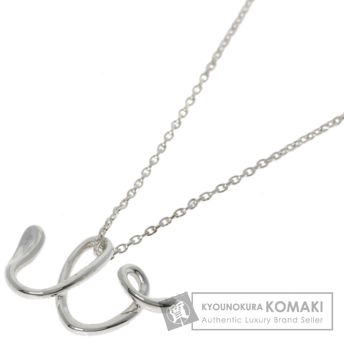 TIFFANY&Co. Initials W Necklace Silver Ladies [Used]
