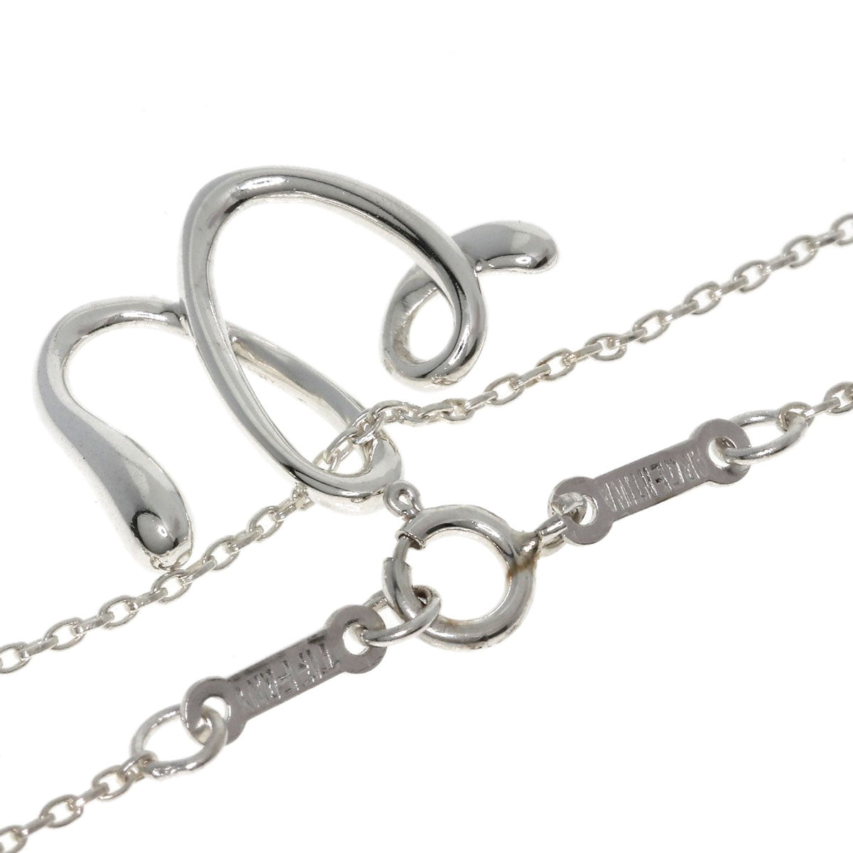 TIFFANY&Co. Initials W Necklace Silver Ladies [Used]