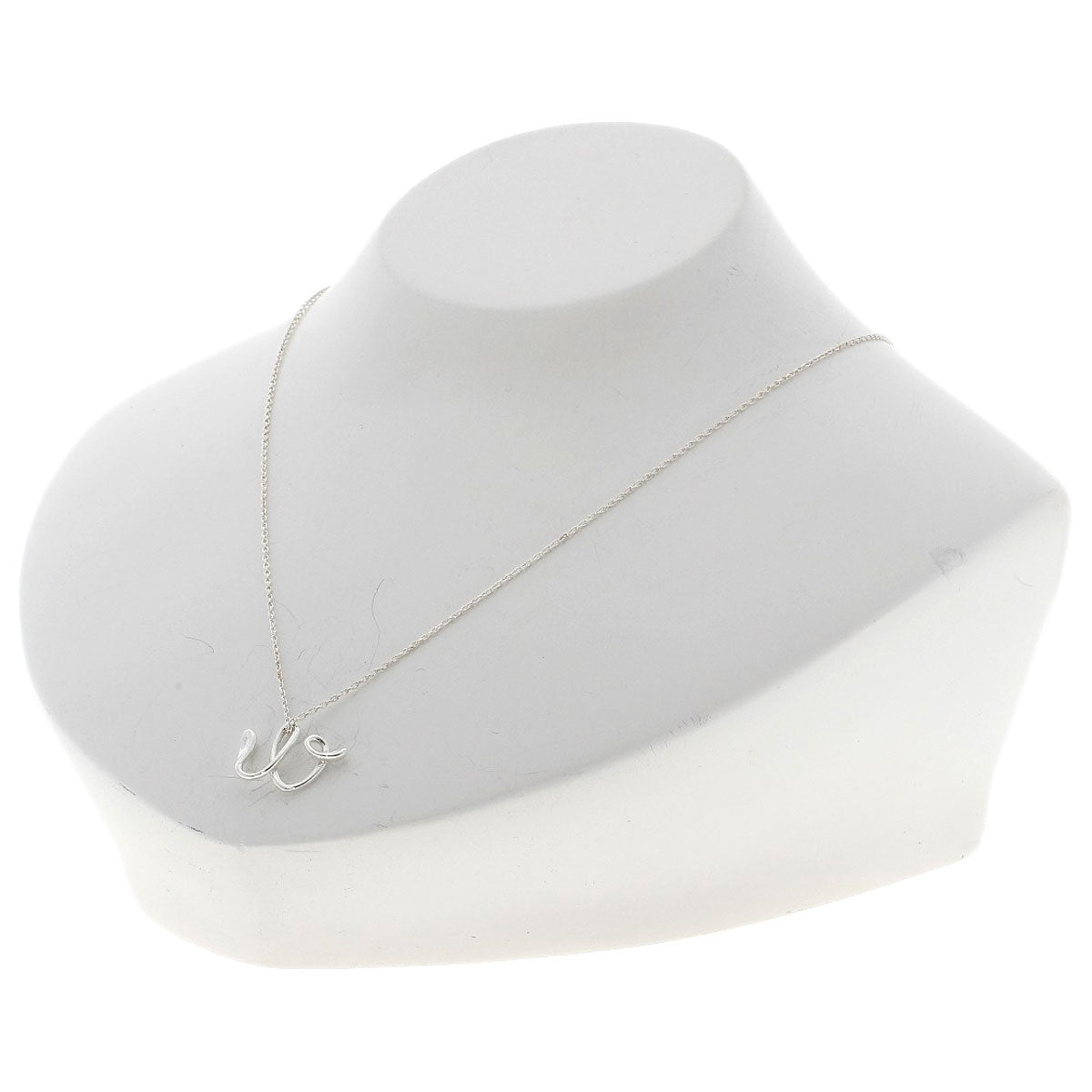 TIFFANY&Co. Initials W Necklace Silver Ladies [Used]