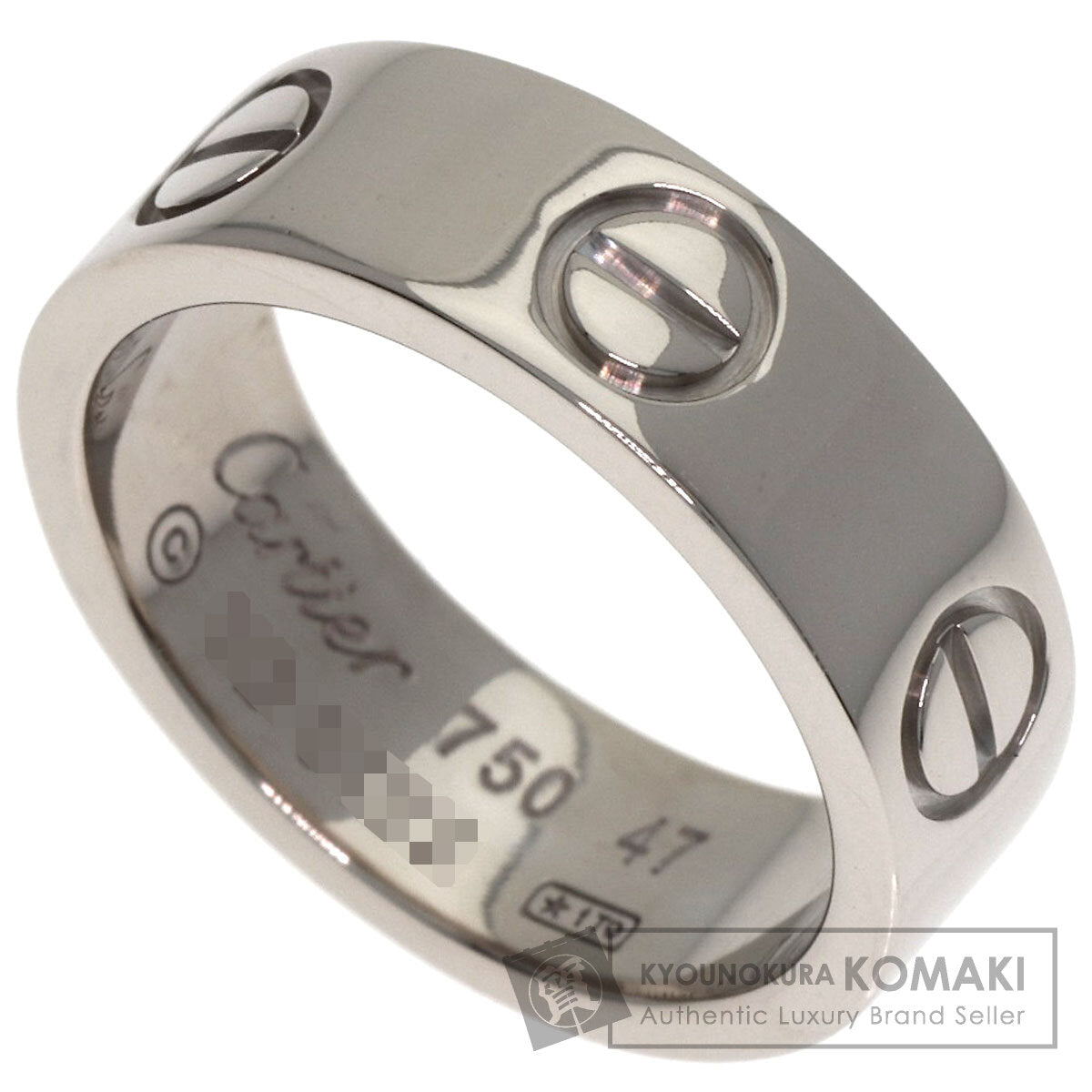 CARTIER love ring #47 Ring K18 White Gold Ladies [Used]