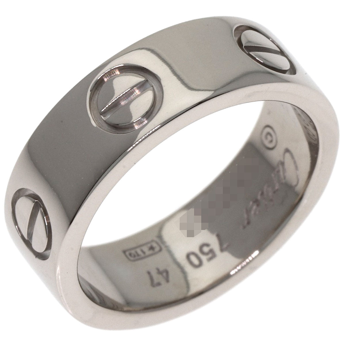 CARTIER love ring #47 Ring K18 White Gold Ladies [Used]