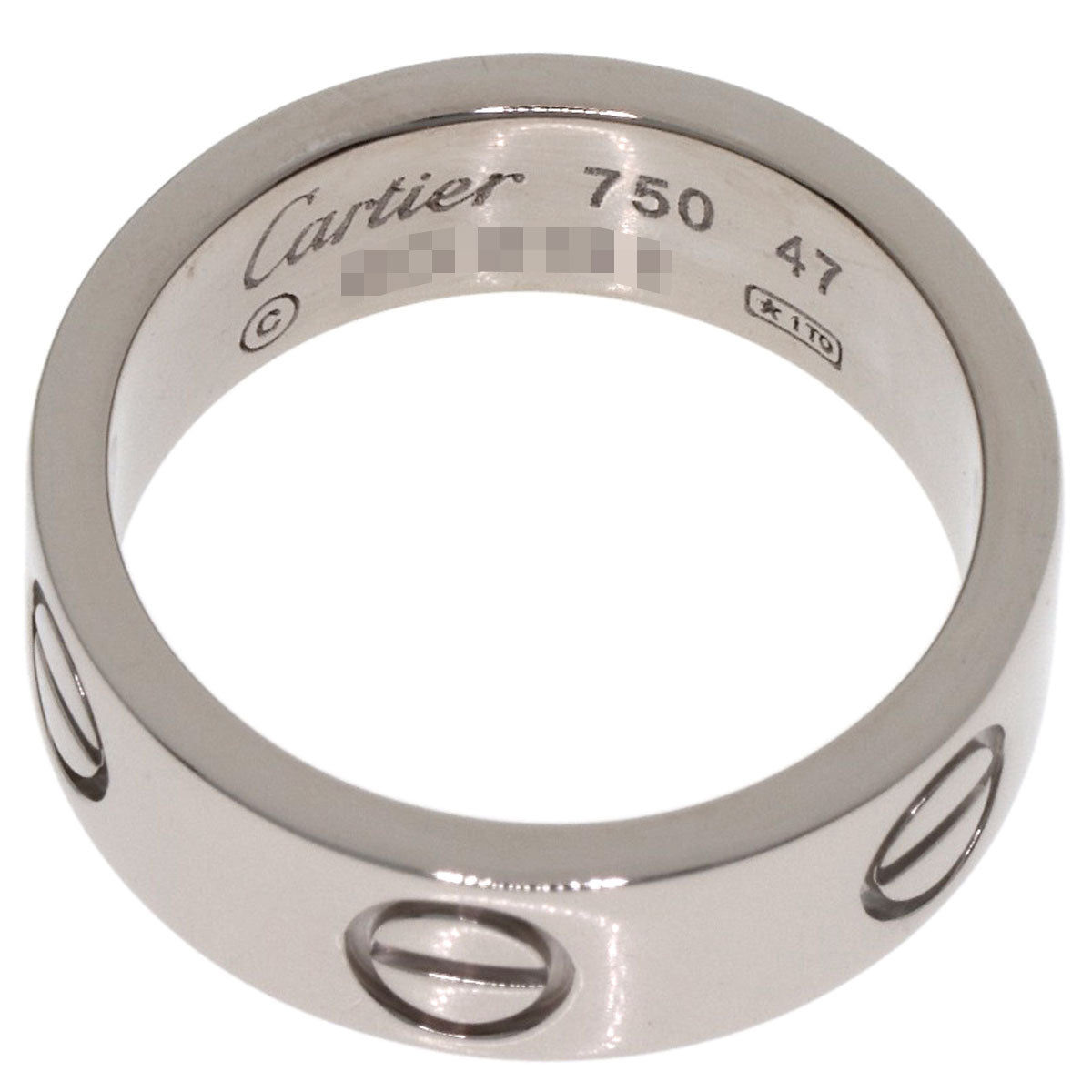 CARTIER love ring #47 Ring K18 White Gold Ladies [Used]
