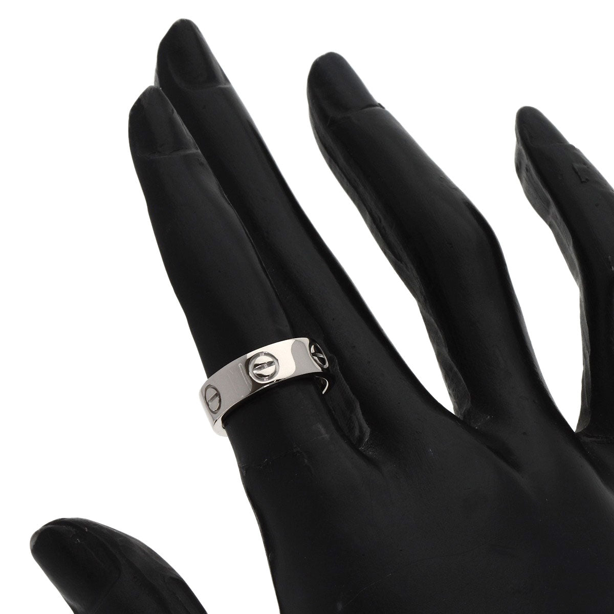 CARTIER love ring #47 Ring K18 White Gold Ladies [Used]
