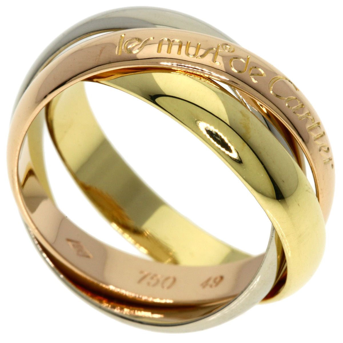 CARTIER Trinity #49 Ring K18 Yellow Gold 18K Pink GoldLadies [Used]