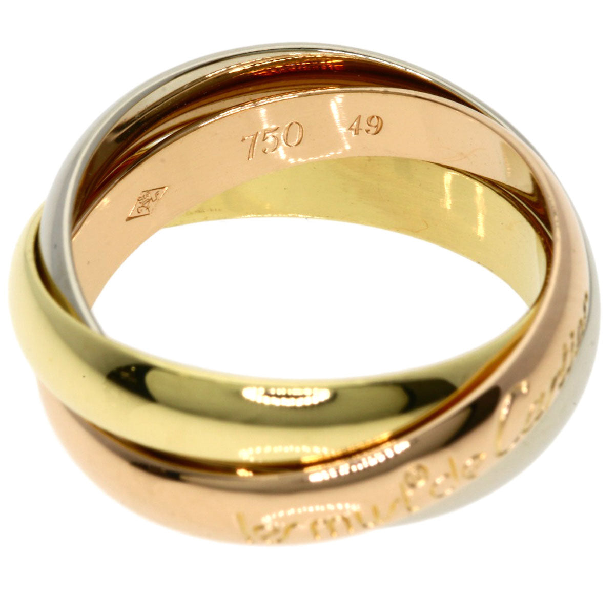 CARTIER Trinity #49 Ring K18 Yellow Gold 18K Pink GoldLadies [Used]