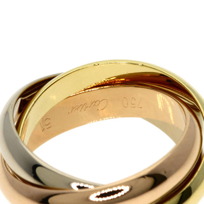 CARTIER Trinity MM #51 Ring K18 Yellow Gold 18K Pink GoldLadies [Used]