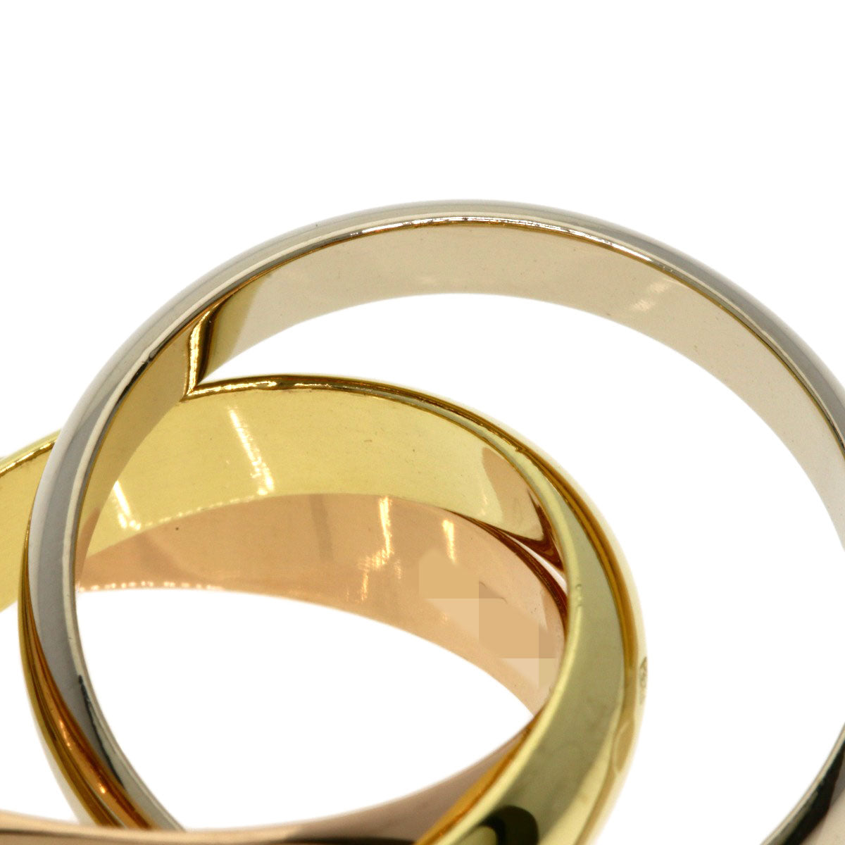 CARTIER Trinity MM #51 Ring K18 Yellow Gold 18K Pink GoldLadies [Used]
