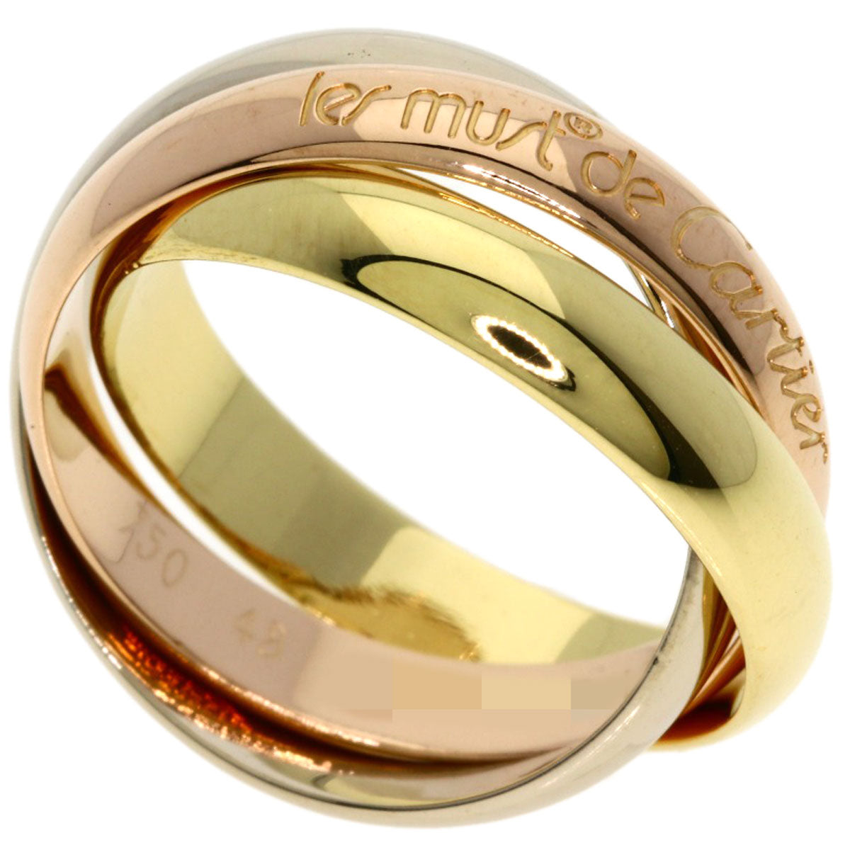 CARTIER Trinity #48 Ring K18 Yellow Gold 18K Pink GoldLadies [Used]
