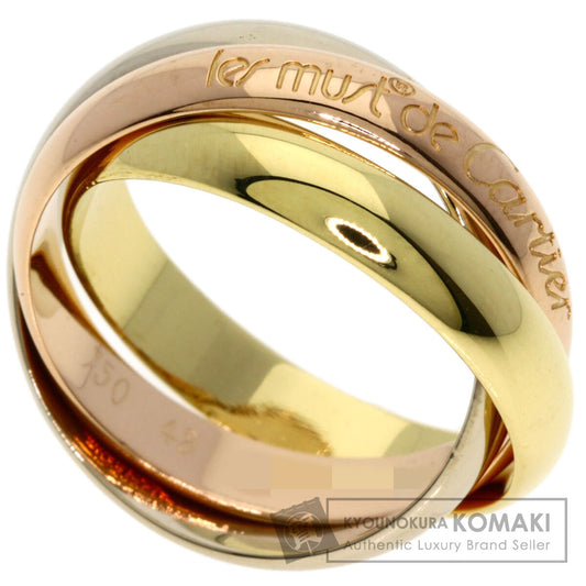 CARTIER Trinity #48 Ring K18 Yellow Gold 18K Pink GoldLadies [Used]