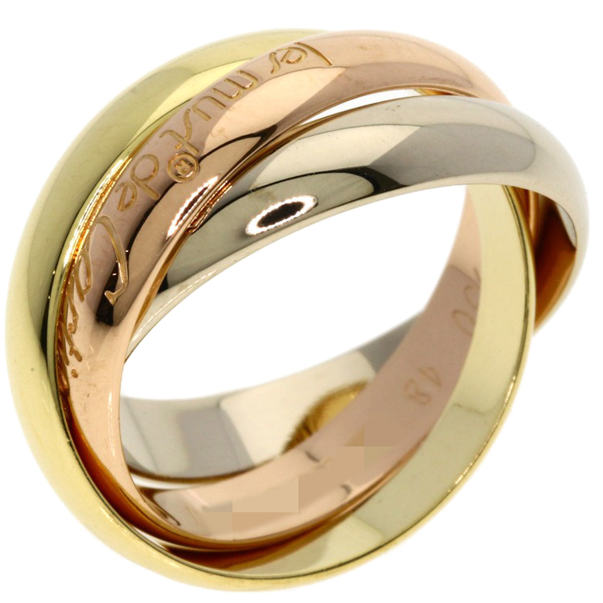 CARTIER Trinity #48 Ring K18 Yellow Gold 18K Pink GoldLadies [Used]