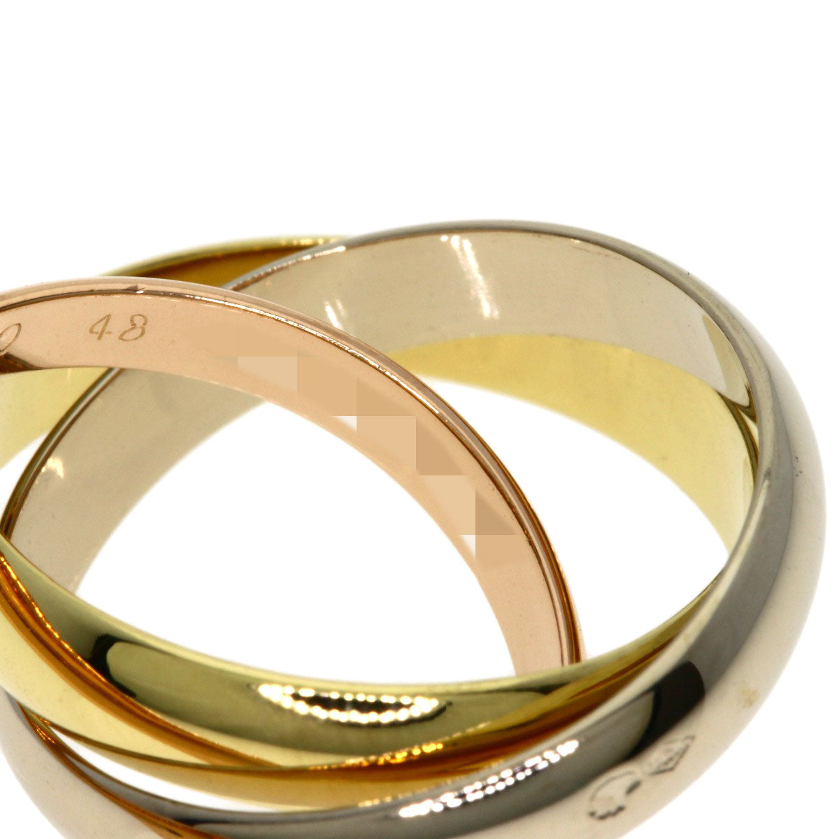 CARTIER Trinity #48 Ring K18 Yellow Gold 18K Pink GoldLadies [Used]