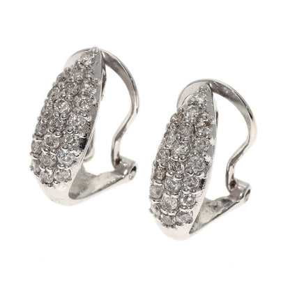 0.236ct Diamond earring 2WAY Earring K14 White Gold 3.6g　Ladies
