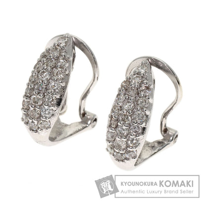 0.236ct Diamond earring 2WAY Earring K14 White Gold 3.6g　Ladies