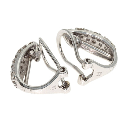 0.236ct Diamond earring 2WAY Earring K14 White Gold 3.6g　Ladies