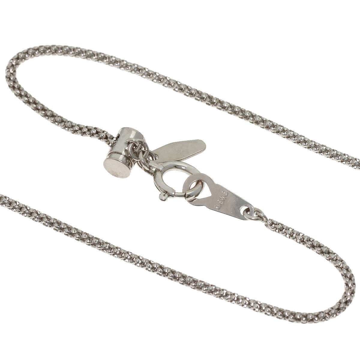 0.47ct Akoya Pearl, Pink Sapphire, Diamond Necklace K18 White Gold K14WG 10.9g　Ladies