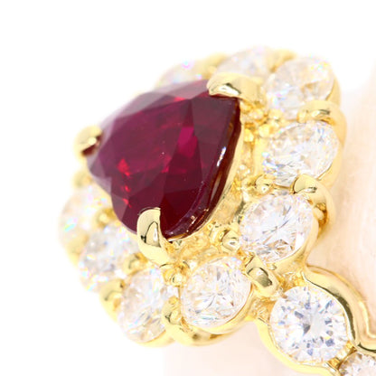 1.243ct Ruby Diamond Ring K18 Yellow Gold 4.2g　Ladies