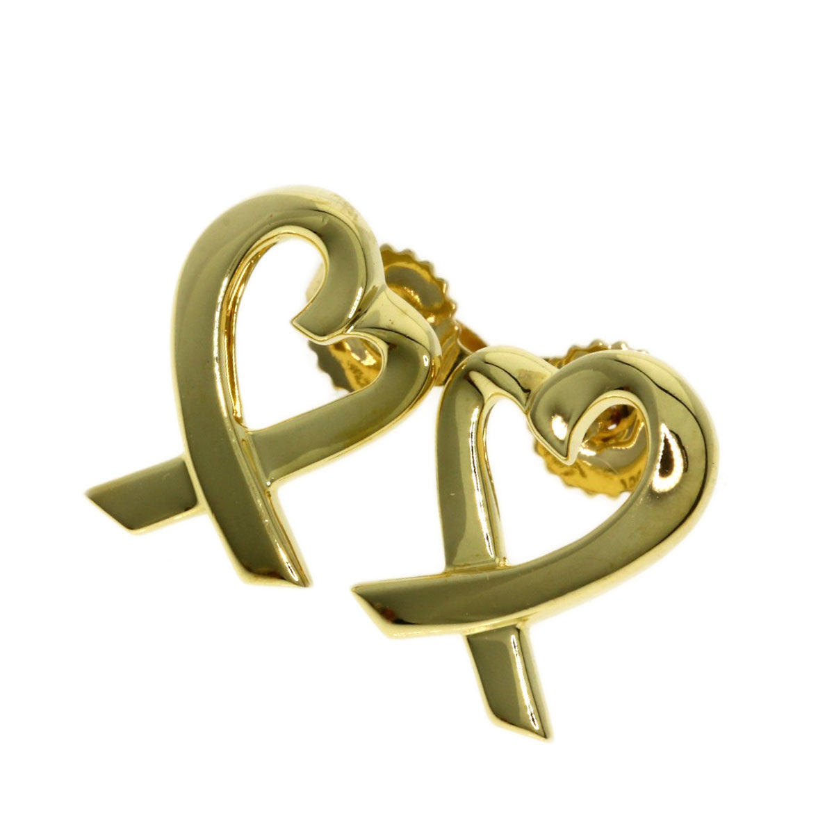 TIFFANY&Co. Loving heart earring K18 Yellow Gold Ladies [Used]