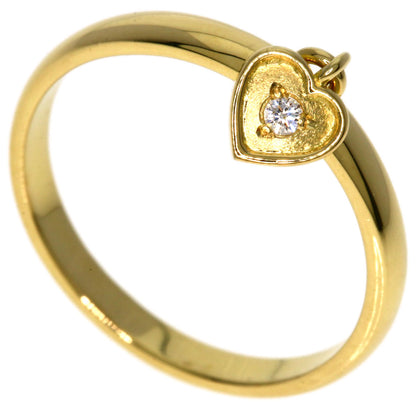 Dior Heart Diamond Ring K18 Yellow Gold Ladies [Used]