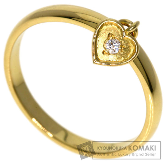 Dior Heart Diamond Ring K18 Yellow Gold Ladies [Used]