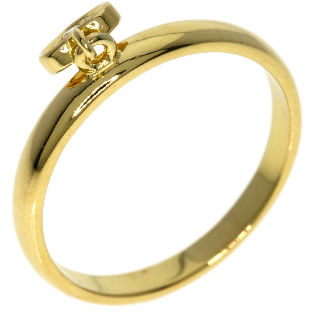 Dior Heart Diamond Ring K18 Yellow Gold Ladies [Used]