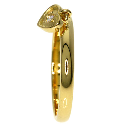 Dior Heart Diamond Ring K18 Yellow Gold Ladies [Used]