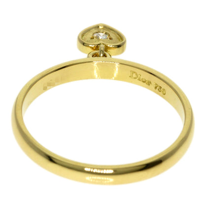 Dior Heart Diamond Ring K18 Yellow Gold Ladies [Used]
