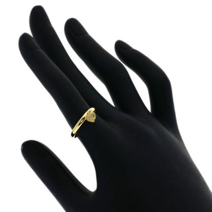 Dior Heart Diamond Ring K18 Yellow Gold Ladies [Used]