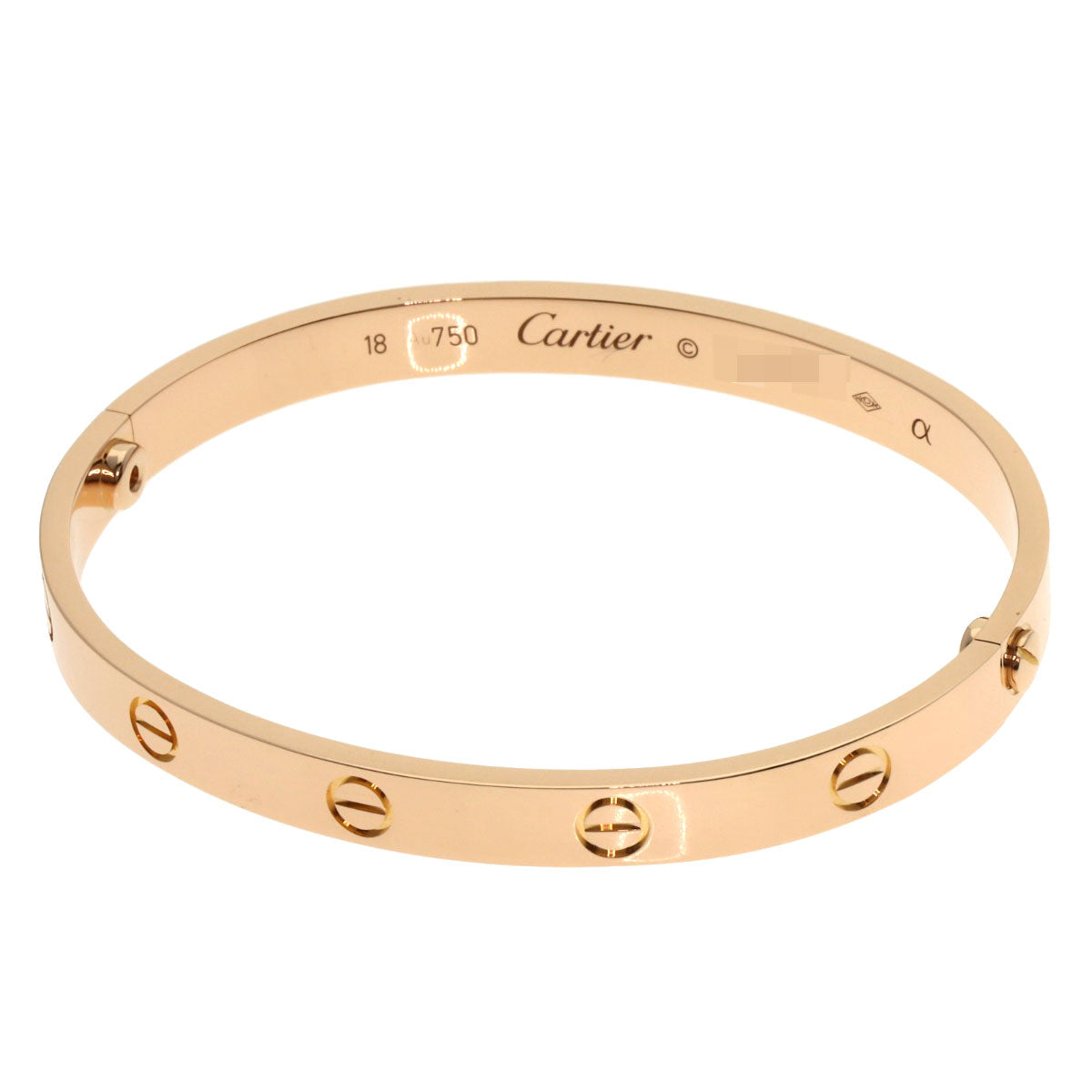 CARTIER LOVE Bracelets #18 with screwdriver Bracelet K18 Pink Gold Ladies [Used]
