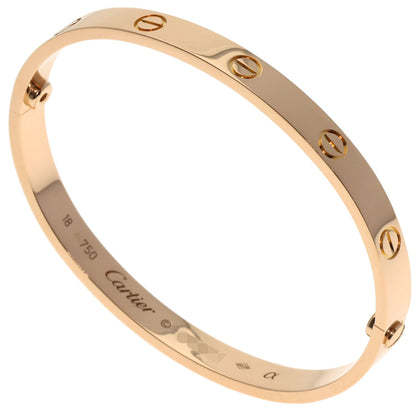 CARTIER LOVE Bracelets #18 with screwdriver Bracelet K18 Pink Gold Ladies [Used]