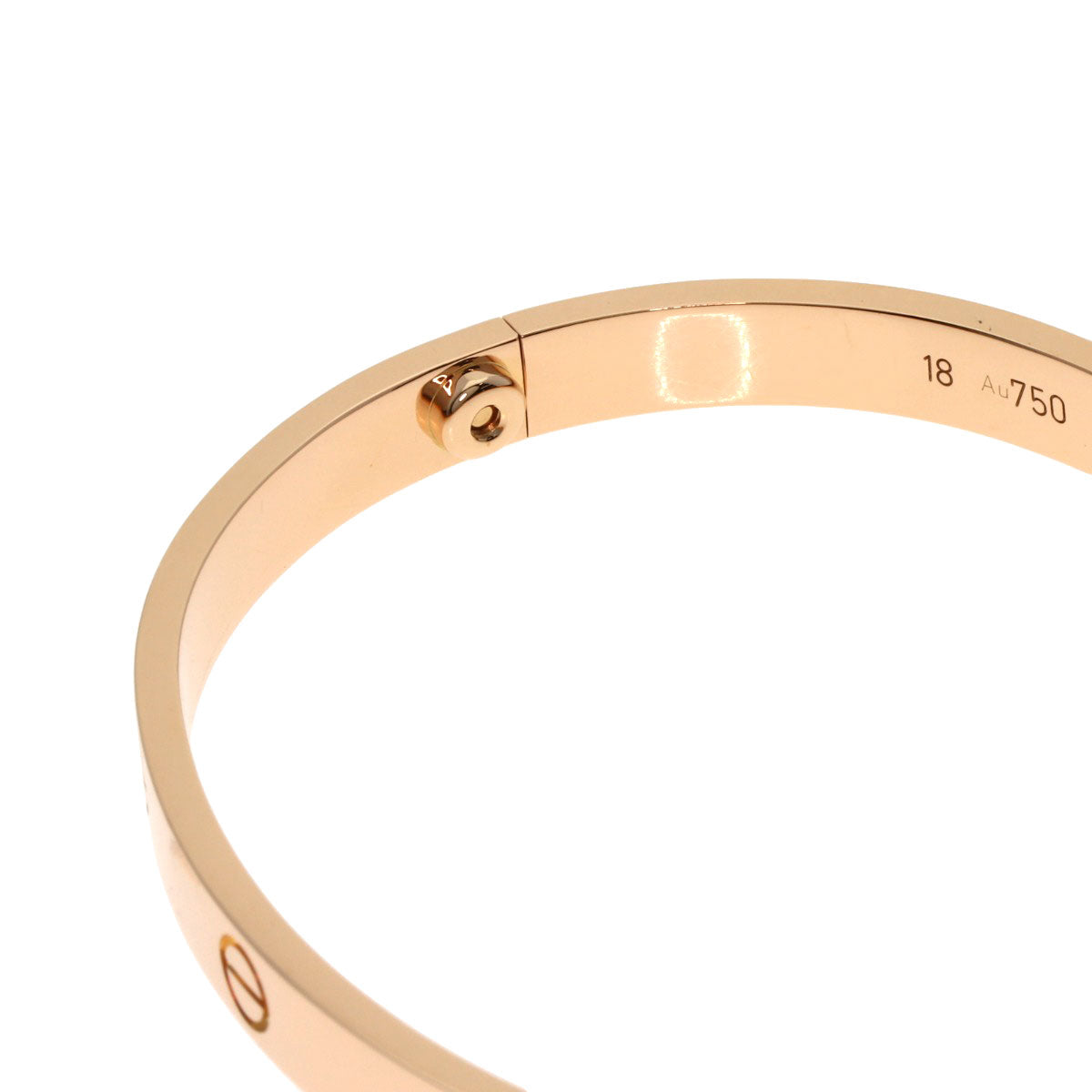 CARTIER LOVE Bracelets #18 with screwdriver Bracelet K18 Pink Gold Ladies [Used]