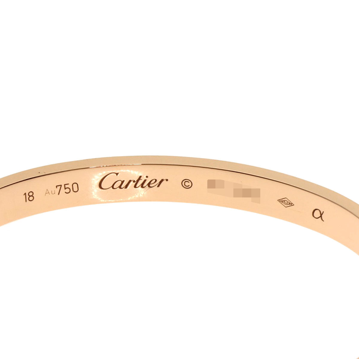 CARTIER LOVE Bracelets #18 with screwdriver Bracelet K18 Pink Gold Ladies [Used]