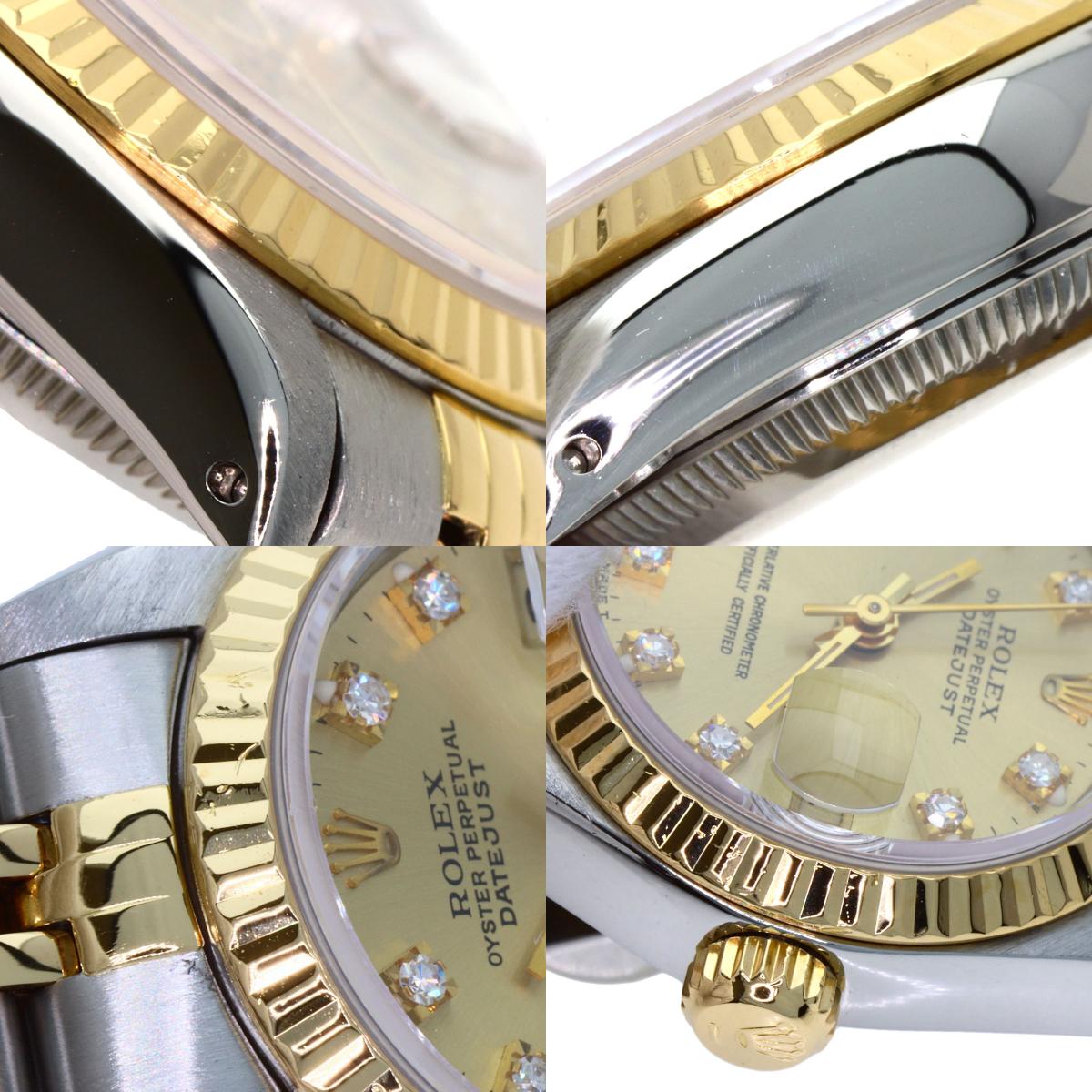 ROLEX DATEJUST 10P Diamond Watches 69173G Stainless Steel/SSxK18YG Ladies
