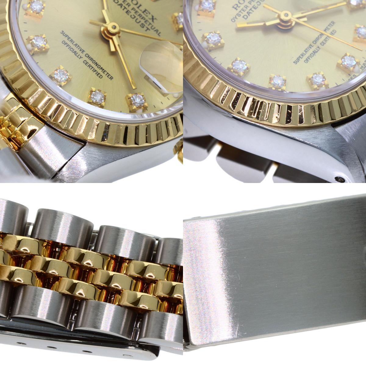ROLEX DATEJUST 10P Diamond Watches 69173G Stainless Steel/SSxK18YG Ladies