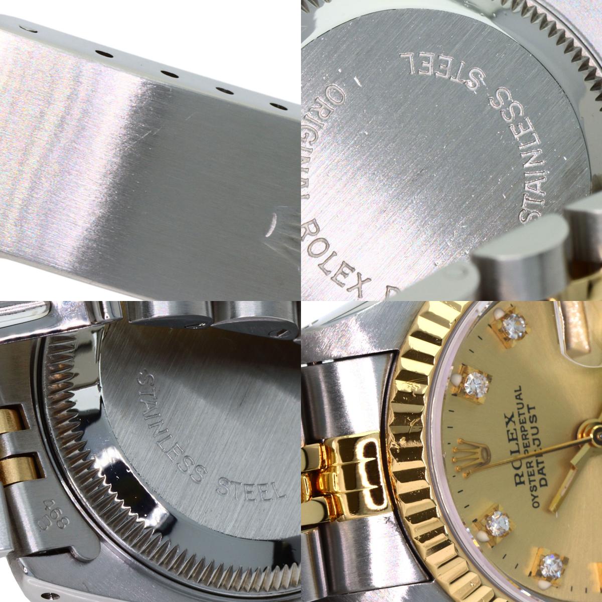 ROLEX DATEJUST 10P Diamond Watches 69173G Stainless Steel/SSxK18YG Ladies