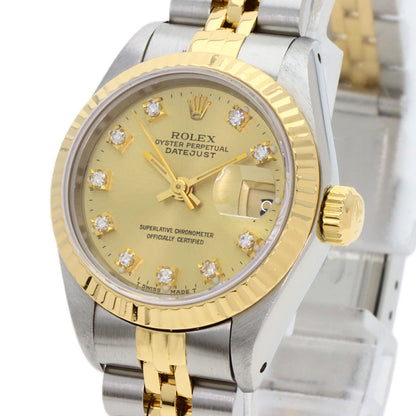 ROLEX DATEJUST 10P Diamond Watches 69173G Stainless Steel/SSxK18YG Ladies
