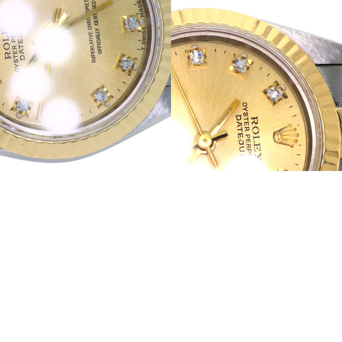 ROLEX DATEJUST 10P Diamond Watches 69173G Stainless Steel/SSxK18YG Ladies